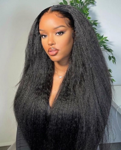 HD lace wig yaki straight full frontal wig 13x4 13x6 hight density samll knots invisible lace bleached well unit