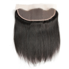 4 Bundles with Frontal  HD Lace and Transparent Lace 13*4 Straight Human Virgin Hair Pre-plucked Natural Hairline Frontal