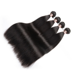 4 Bundles with Frontal  HD Lace and Transparent Lace 13*4 Straight Human Virgin Hair Pre-plucked Natural Hairline Frontal