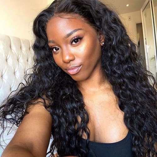 Natural wave HD closure wig units 4x4 5x5 6x6  Indian virgin hair  wig high density small knots