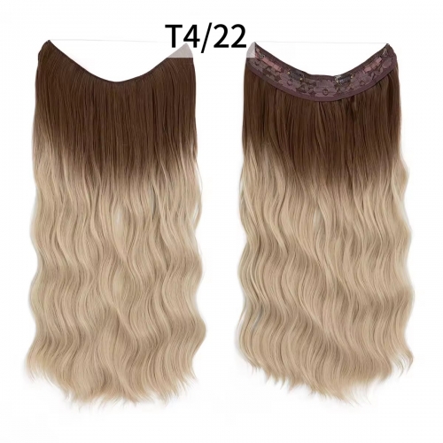 100% Thickness Custom mixed color T4/22 Halo Hair Extensions Full Hair Ends Raw Russian Virgin Indian Human Hair Extensions Factory Directly