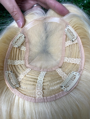 Youzi New Arrival 3*5 Mono lace size based 6*7 Woman Topper with wefted at back For Alopecia