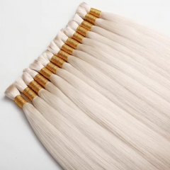 Wholesale Hair Extension Luxury Quality 100% Cuticle Aligned Virgin European slavic hair Blonde Human Hair Bulk Remy Natural Hair for Hair Extension