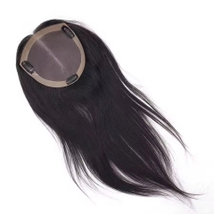 Youzi High Quality 6*6 7*7 Europe Mono Base Topper Raw Hair with Clip-in Natural Color