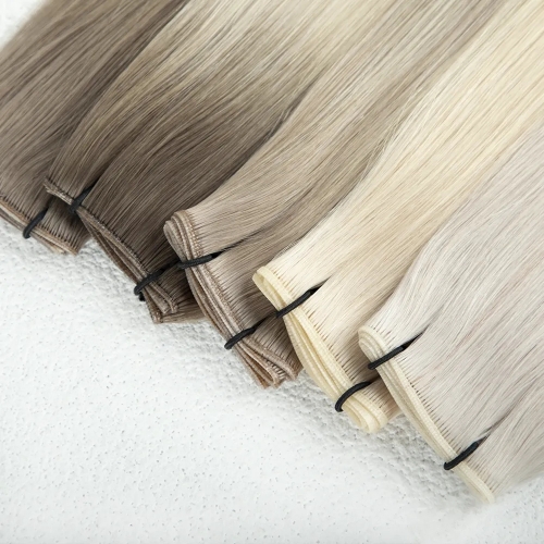 Youzi Salon Quality New Genius Weft Hair Extension 35% 60% Thickness Remy European Hair Weft Super Thin Cuticle Intact Genius Weft