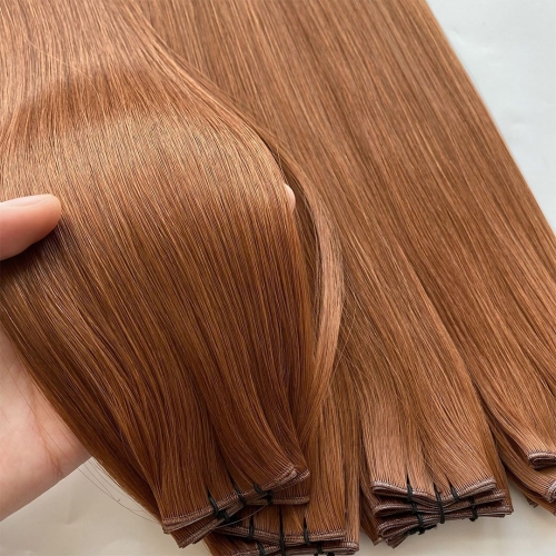 Youzi Hot Selling 100% Human Hair Russian Human Hair Double Drawn Human Hair Genius Weft Wholesale Hair Extension
